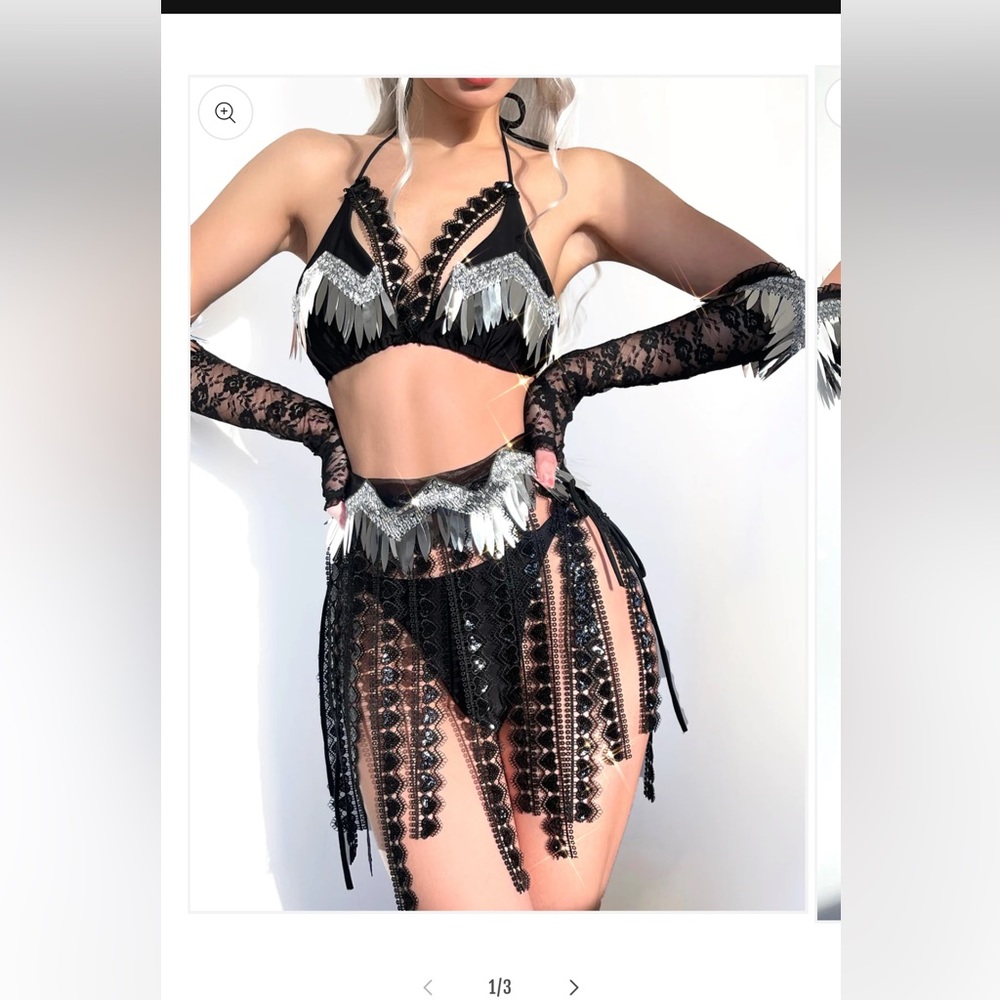 Rave festival costume + Matching Braid SET